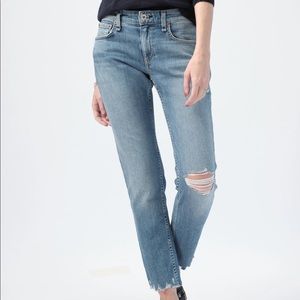Rag & Bone Dre Low Rise Slim Boyfriend Distressed Jeans